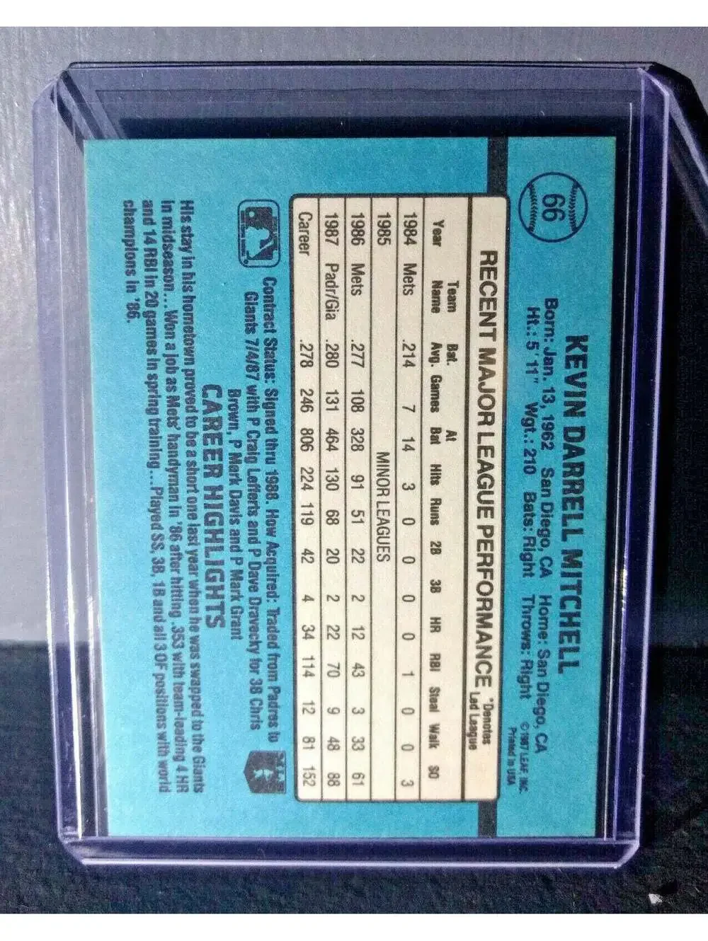 N/A 1988 kevin
