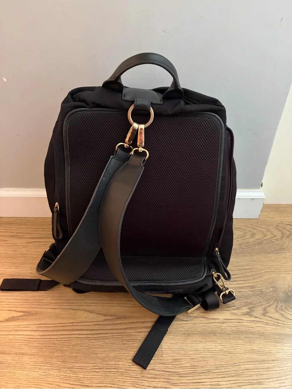 CARAA studio 2 large gold hardware black travel bag