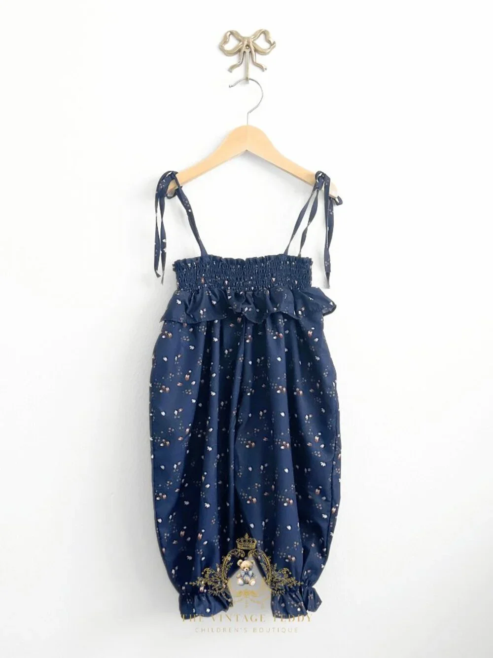 NWT Pretty Girls One-Piece Kids Floral Nap Smocking Ruffles Bohemian Summer 4T