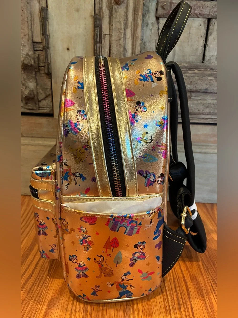 Disneyland 70th Anniversary Mickey Mouse and Friends Loungefly Backpack NWT