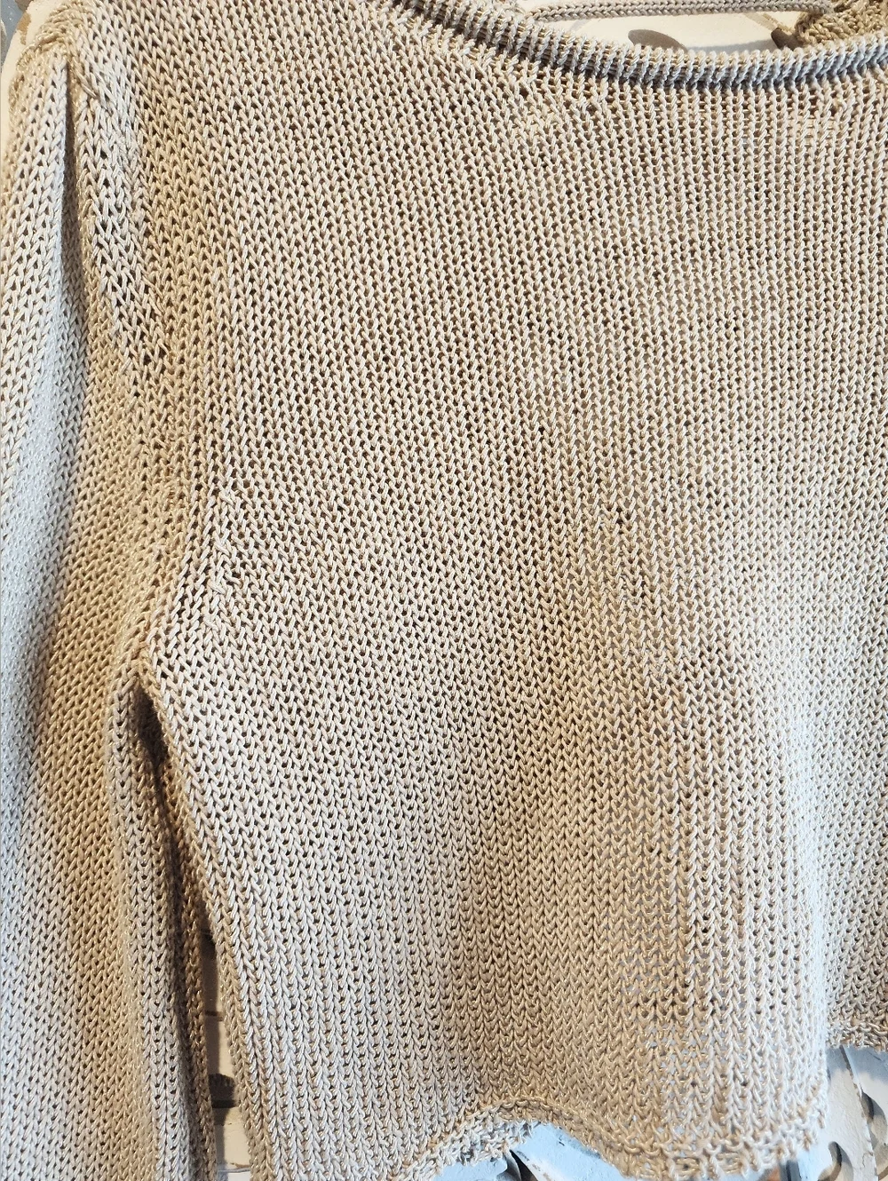 ZARA KNIT LONG FLARED SLEEVE BACKLESS CROPPED SWEATER SIZE SMALL