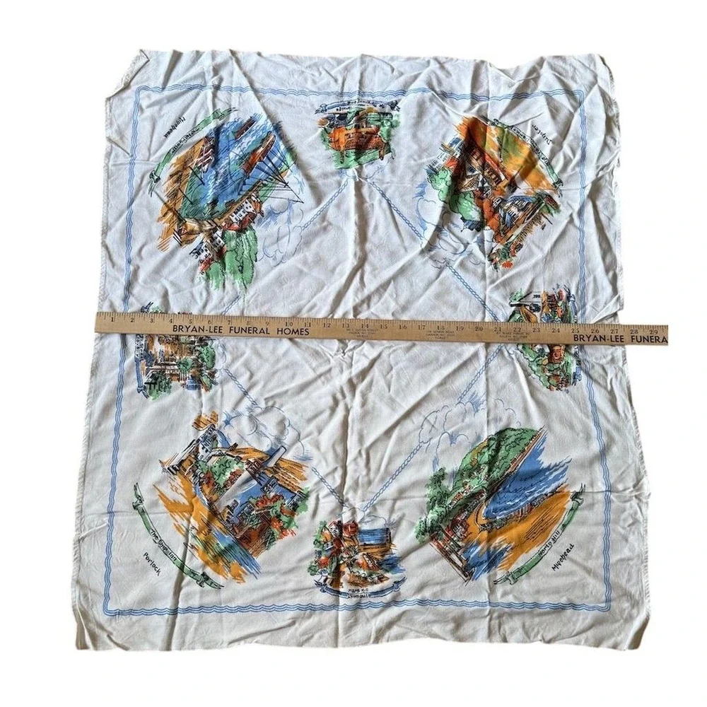 Vintage Devon‎ England Souvenir Tablecloth UK
