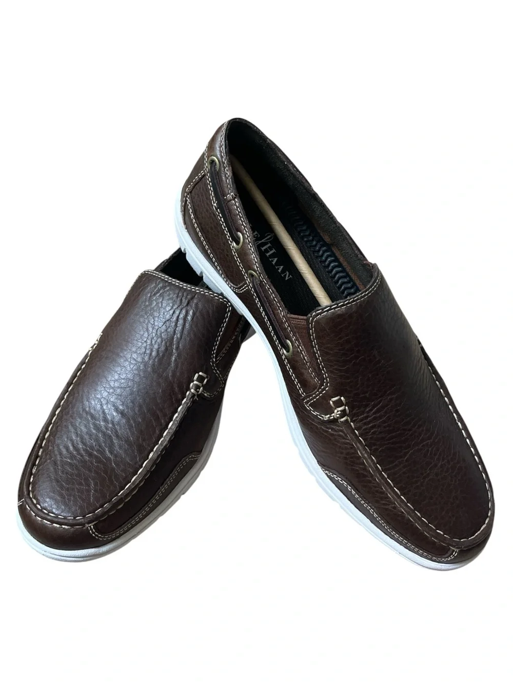 Cole Haan Air Sail Venetian II Loafers Chestnut Tumbled Leather Size 9 NIB Nike