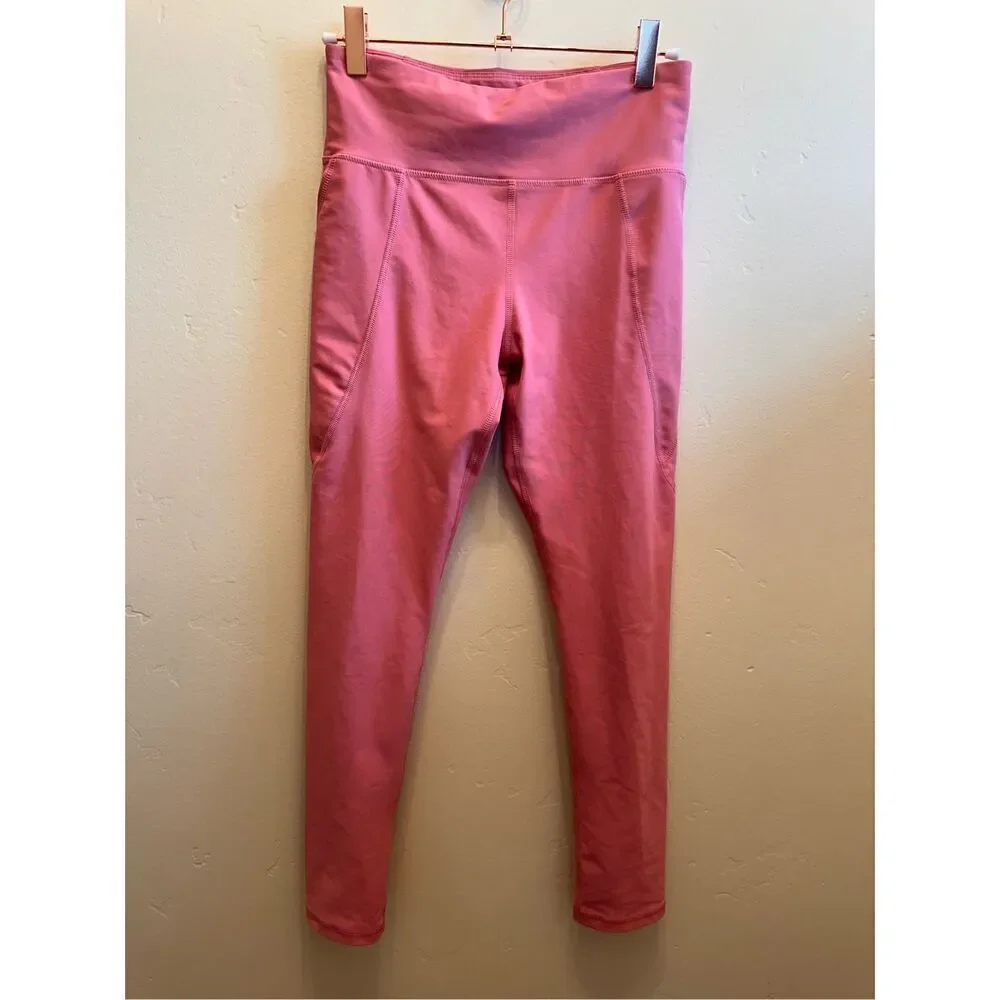 Old Navy Girls Active Bubble Gum Pink High Rise Leggings Size XL
