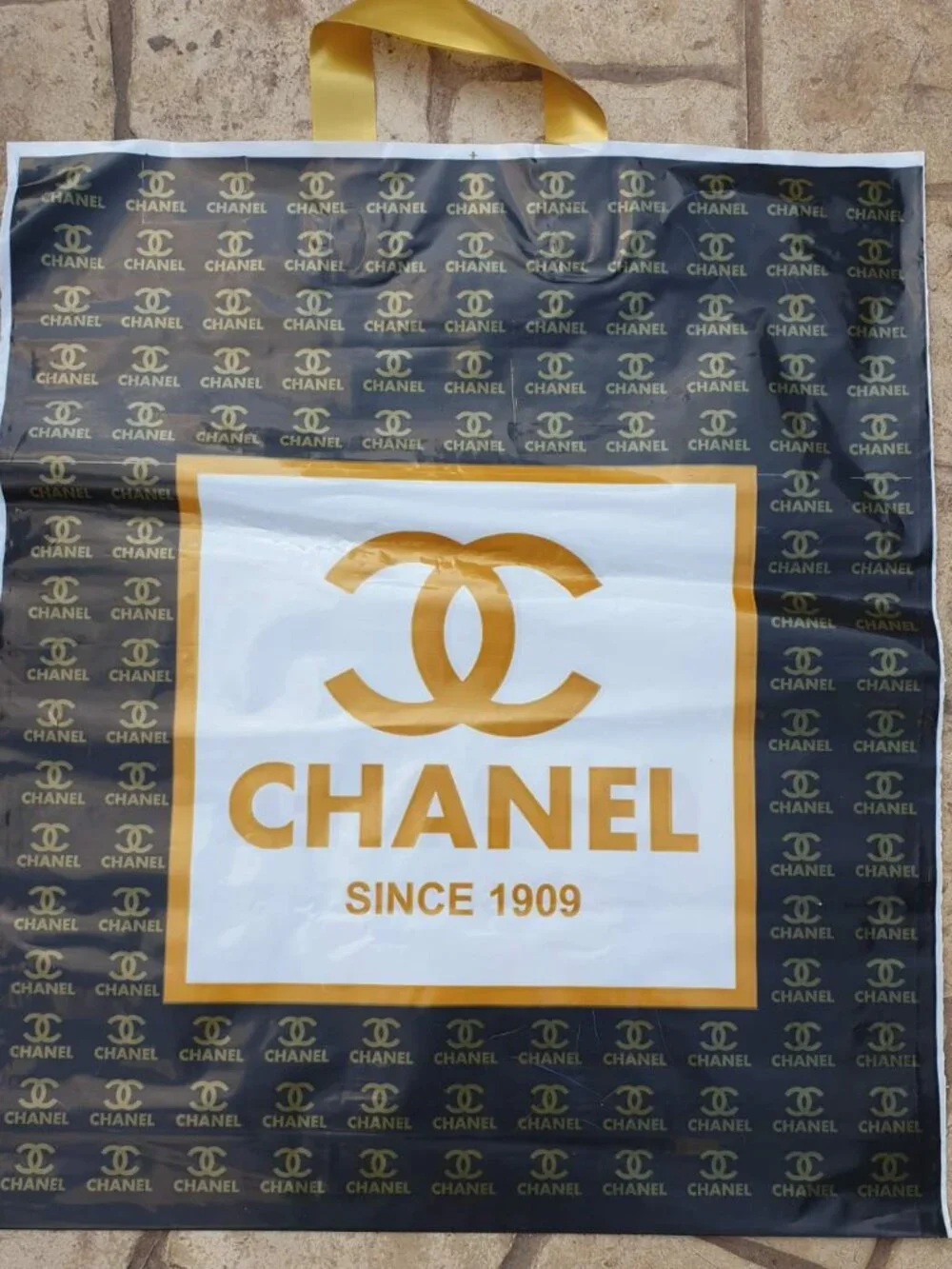Fashion Plastic Shopping Bag Logo Luxury Boutique Gift Packaging 20 x 18 Inches