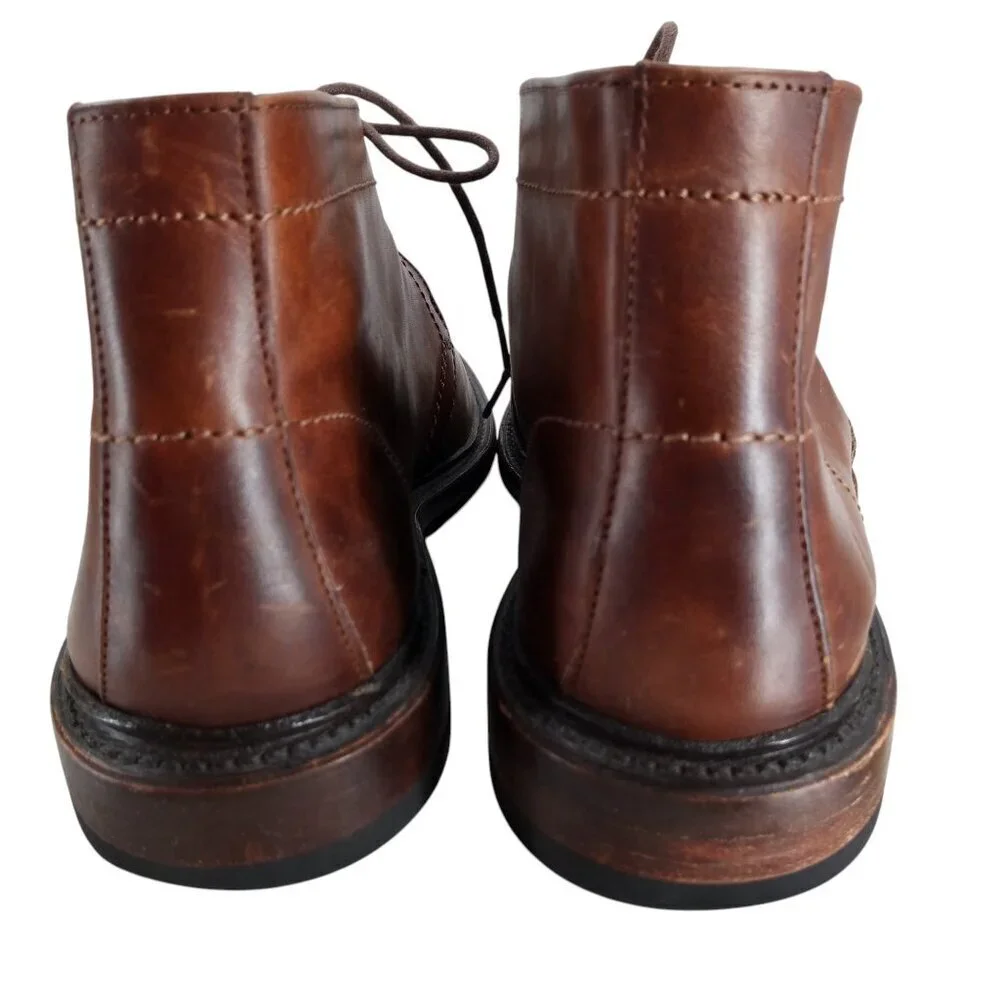 Frye Mens Paul Chukka Leather Brown Boots Shoes Size 8.5 Classic Work Distressed