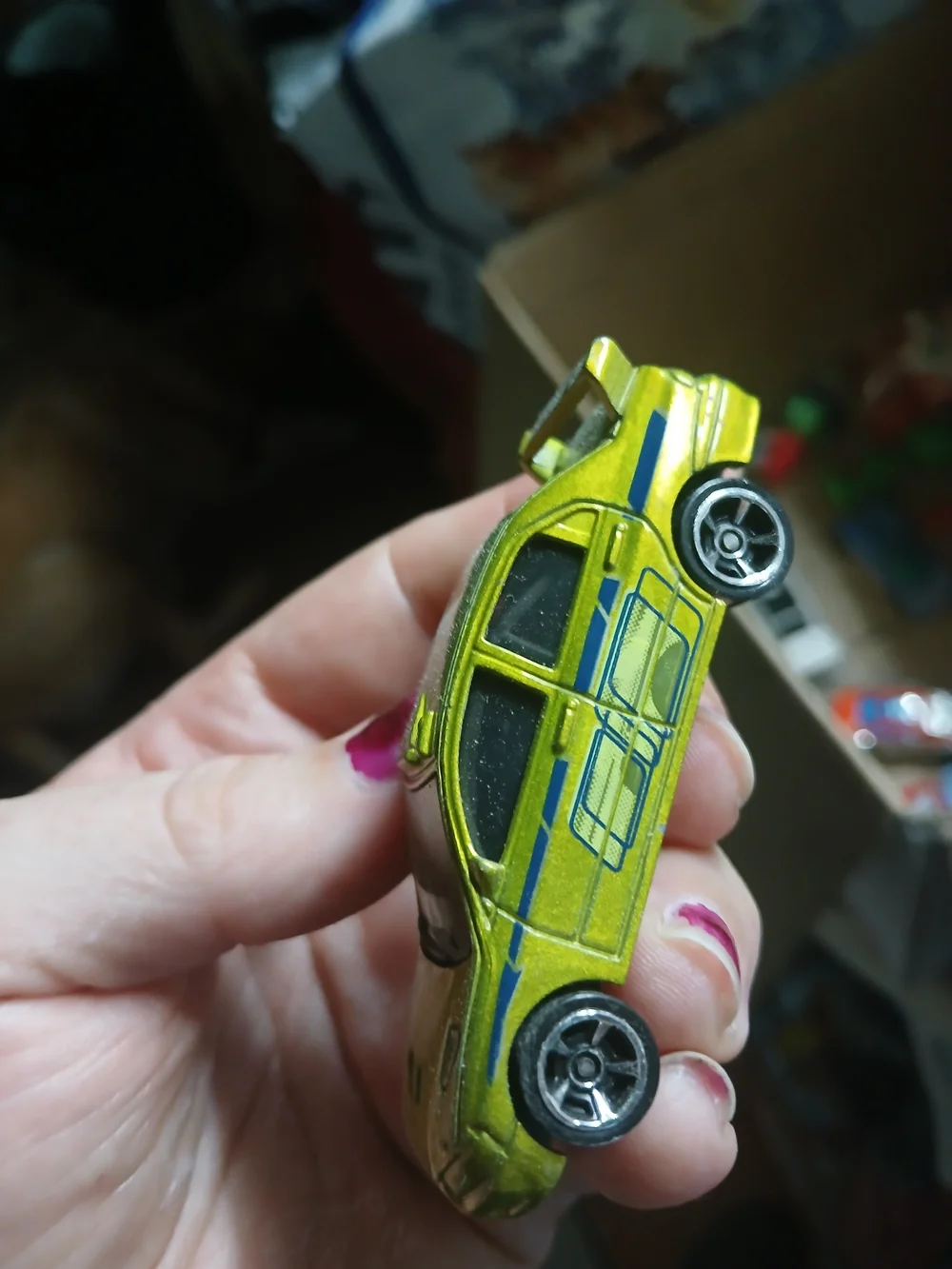 Hot Wheels metallic lime