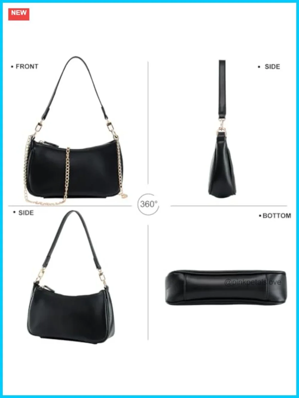 Vintage PU Leather Crossbody Hobo Bag with Zipper Closure