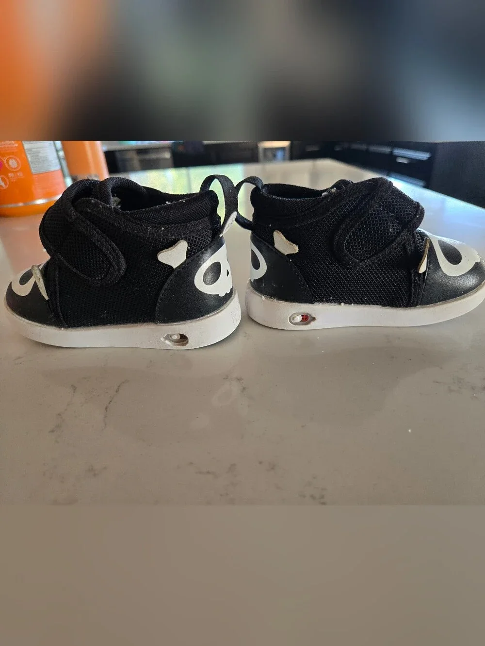 Ikki Toodler Skull Hi-Tops with On/Off Squeaker
