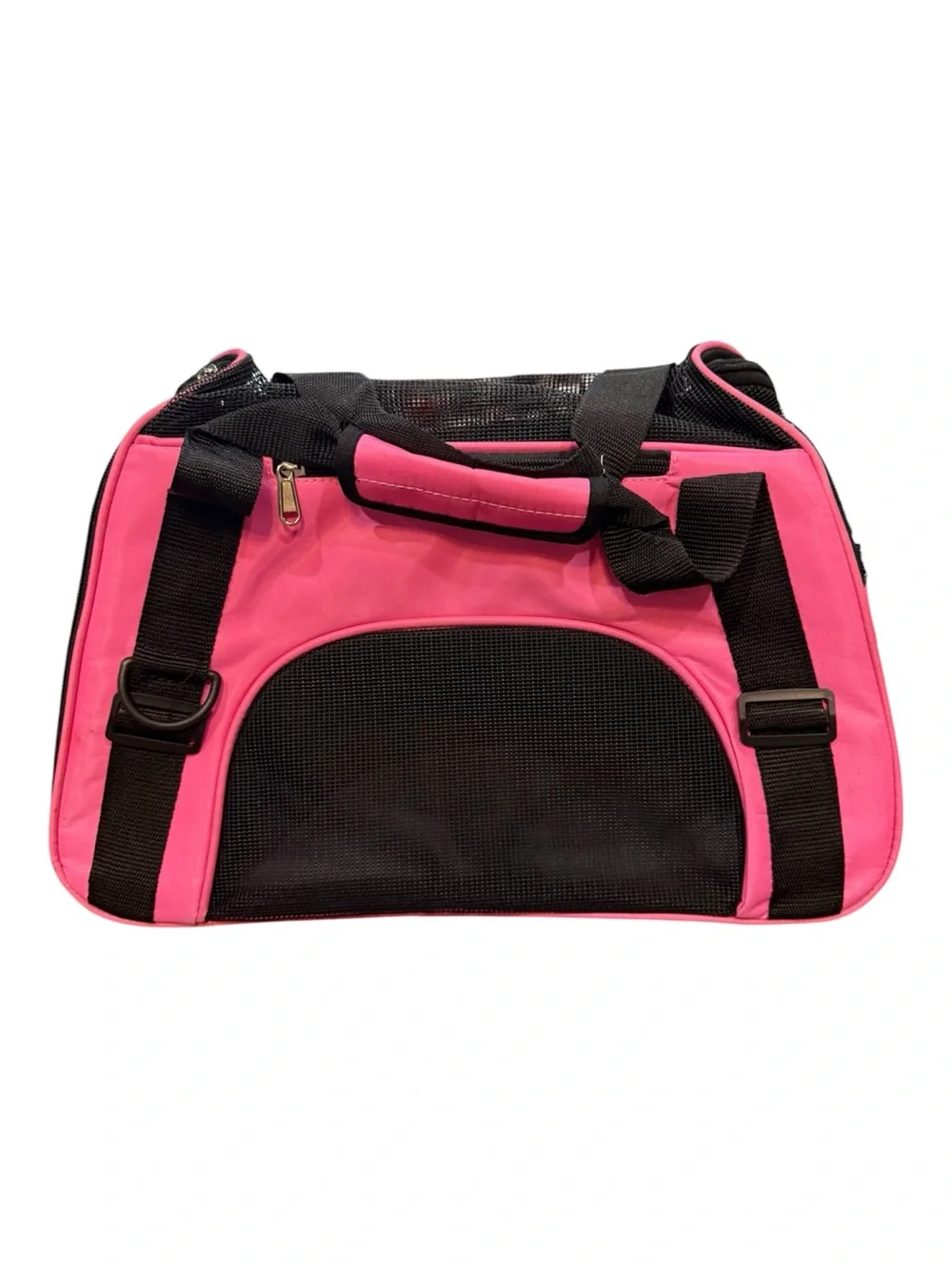 Pink and Black Pet Carrier Bag for Small Dogs and Cats