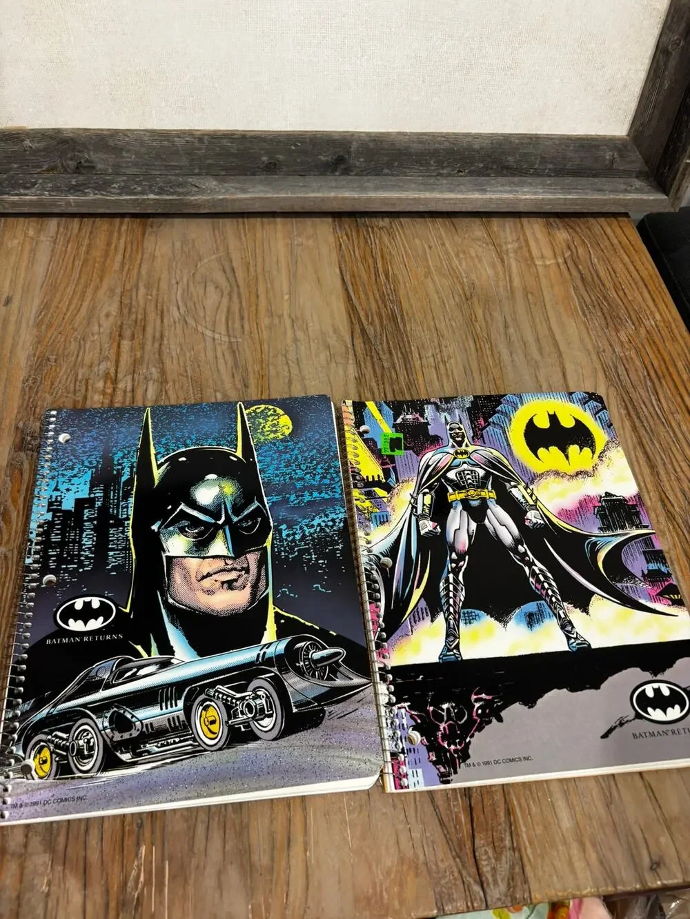 Vintage 1991 Batman Returns Spiral Notebooks Lot of 2 DC Comics Unused Rare