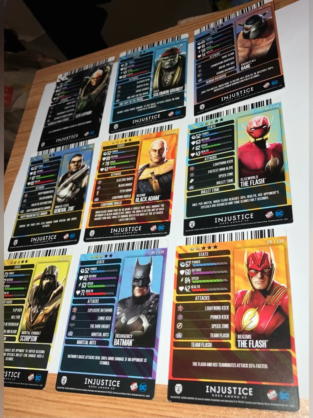 DC Comics these cards
