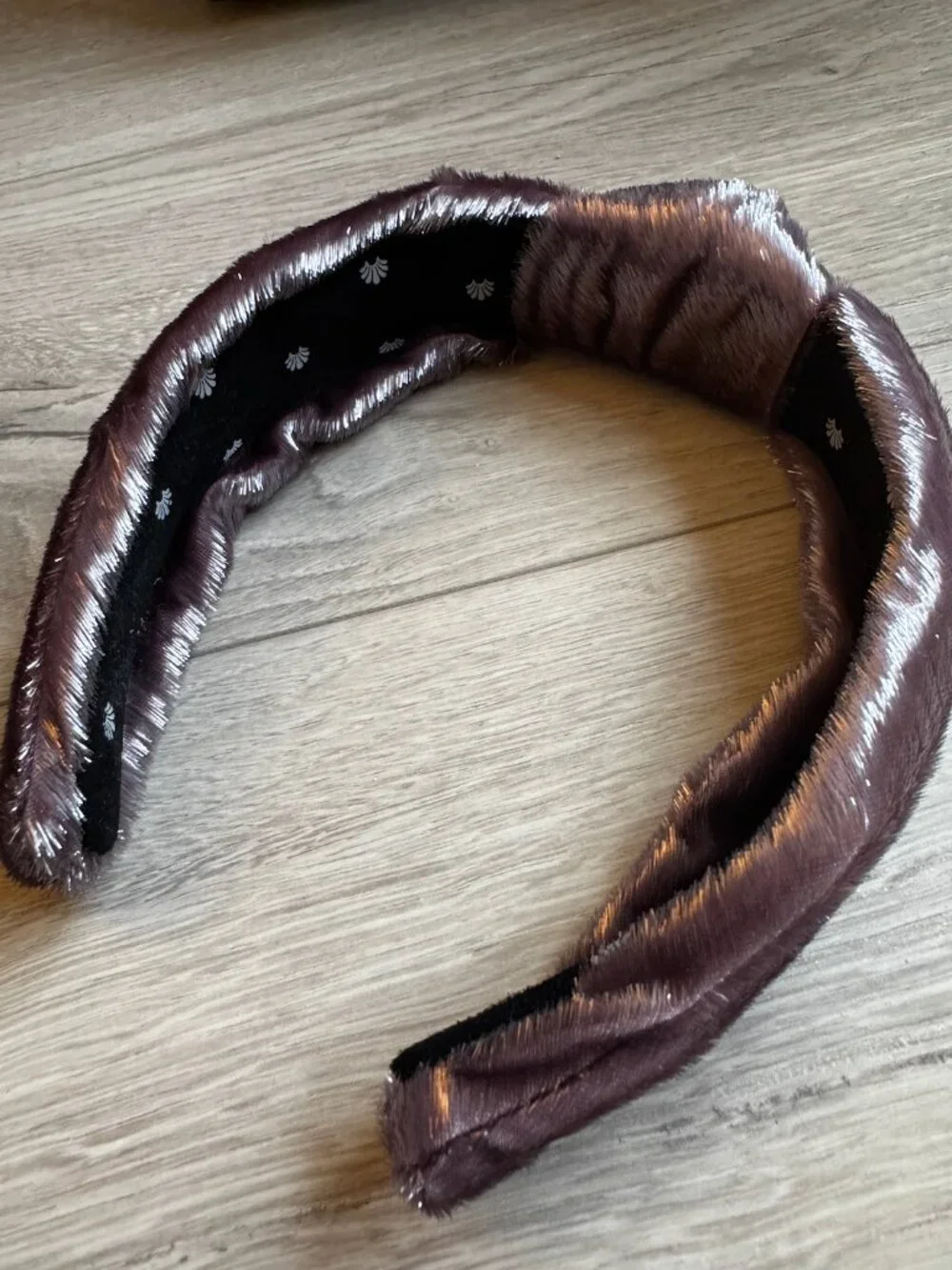 Lele Sadoughi Metallic Shimmer Purple Knotted Headband