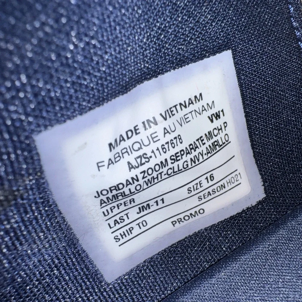 Air Jordan Zoom Separate PF Michigan Wolverines PE Player Exclusive US SZ 16 EUC