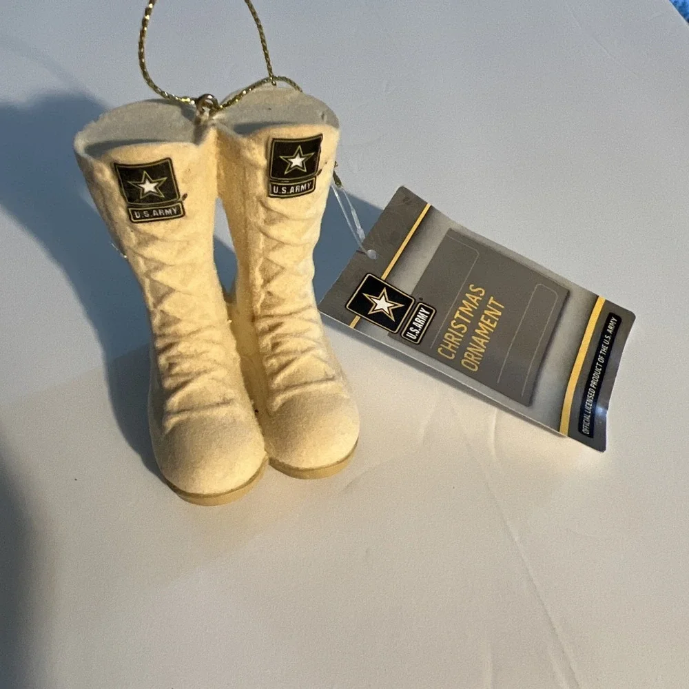 Kurt Adler U.S. Army Christmas Ornament Combat Boots Desert 3