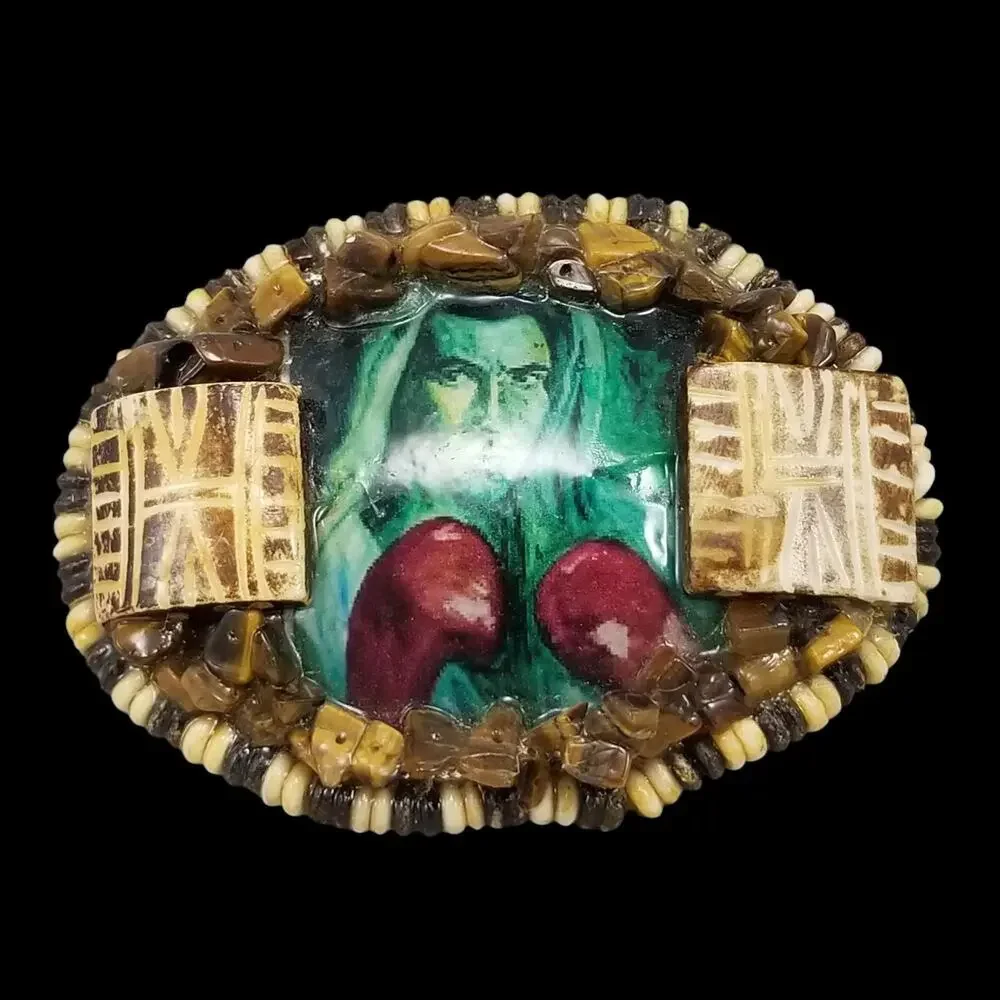 Belt Buckle Abstract Painted Boxer Warrior Spirit Giclee Print By CMAC Creations