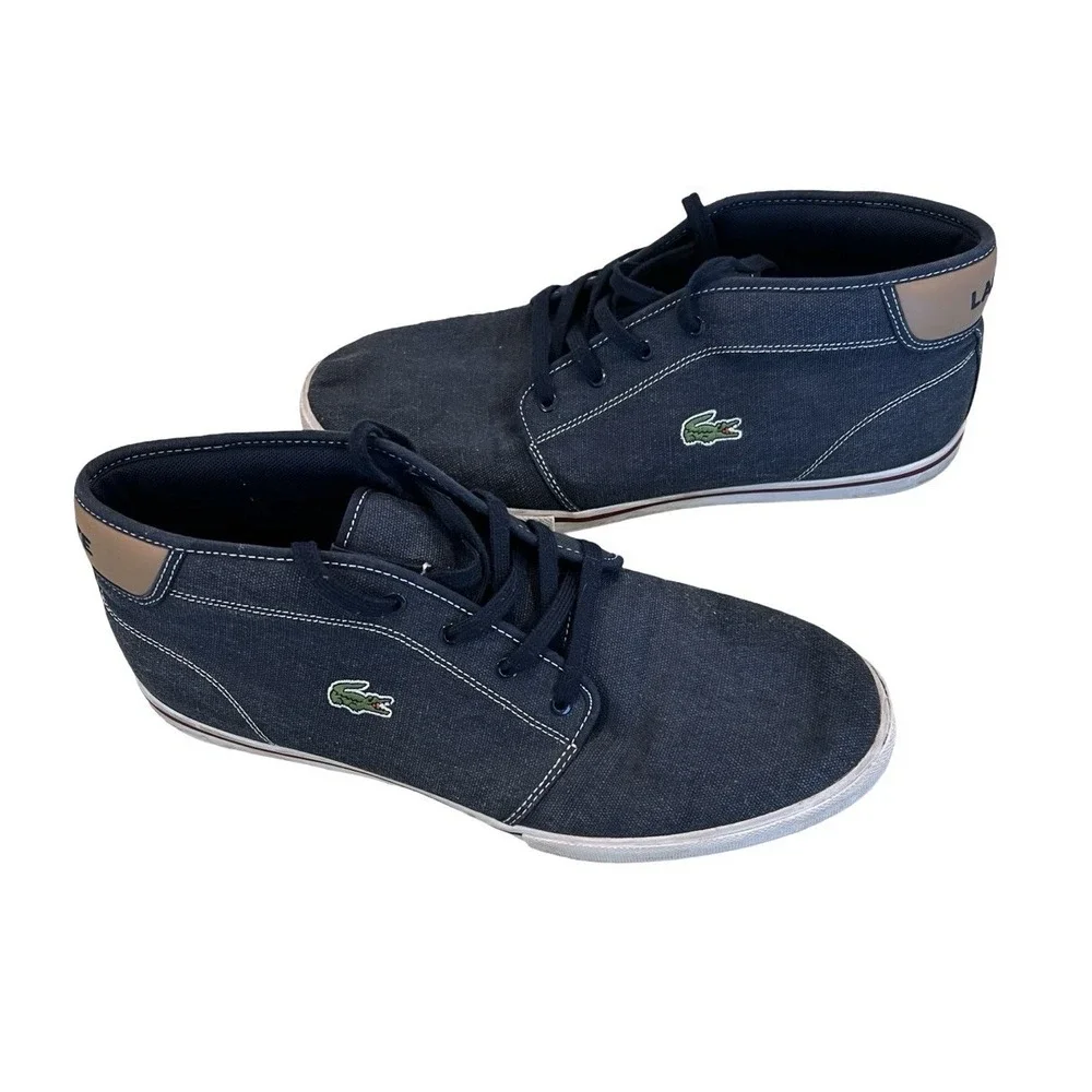 Lacoste Ampthill‎ CS Blue Chukka Sneakers Men's Size 12