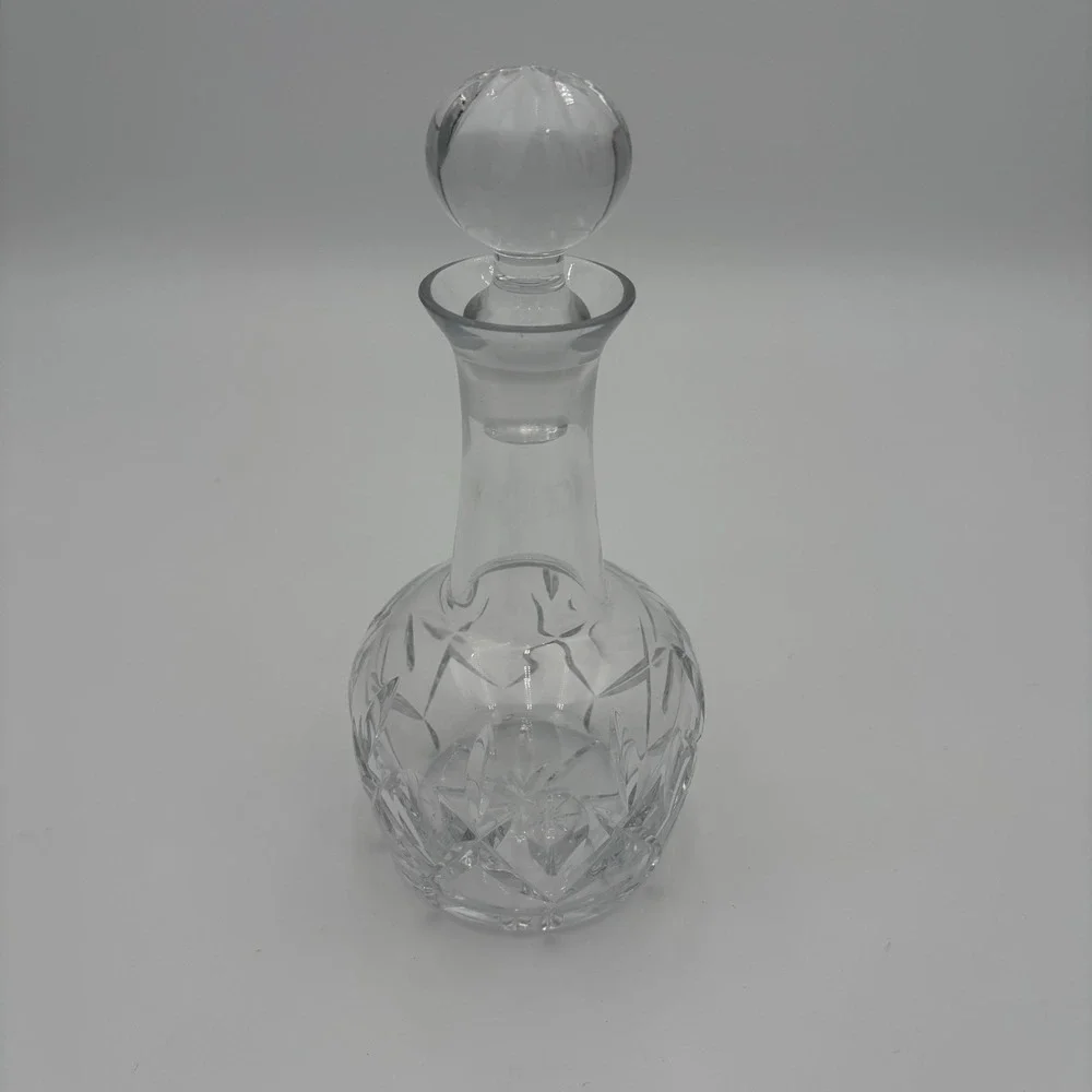 Vintage 24% Lead Crystal‎ Cut Glass Wine Decanter With Stopper 10