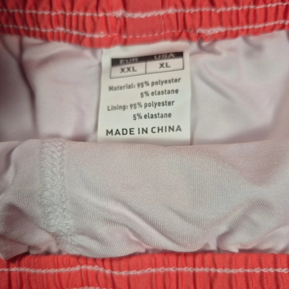 Mens Coral Pink Ombre Swim Trunks XL Beach‎ Board Shorts Vacation Pool