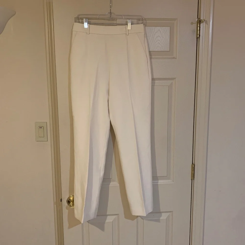 Tory Burch Cream Lined Dress Pants sz 6