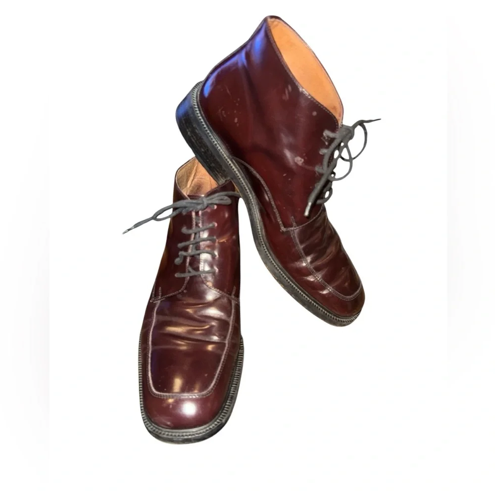 Banana Republic Men's Leather Chukka Boot in‎ Burgundy/Brown Size 11D