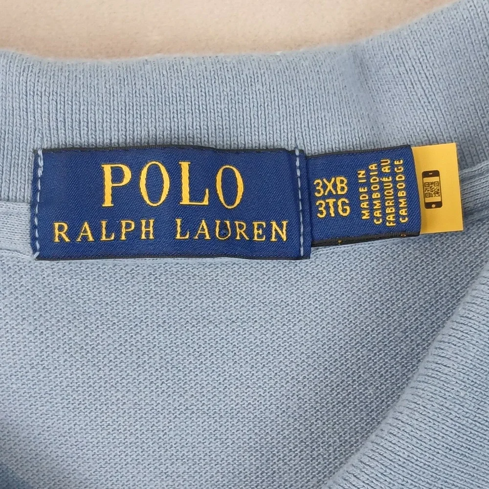 Polo Ralph Lauren 3XB Mens Shirt‎ Classic Pique Knit 27x30 Purple
