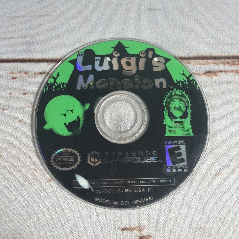 Luigis Mansion Nintendo GameCube Tested Disc Only Resurfaced Used
