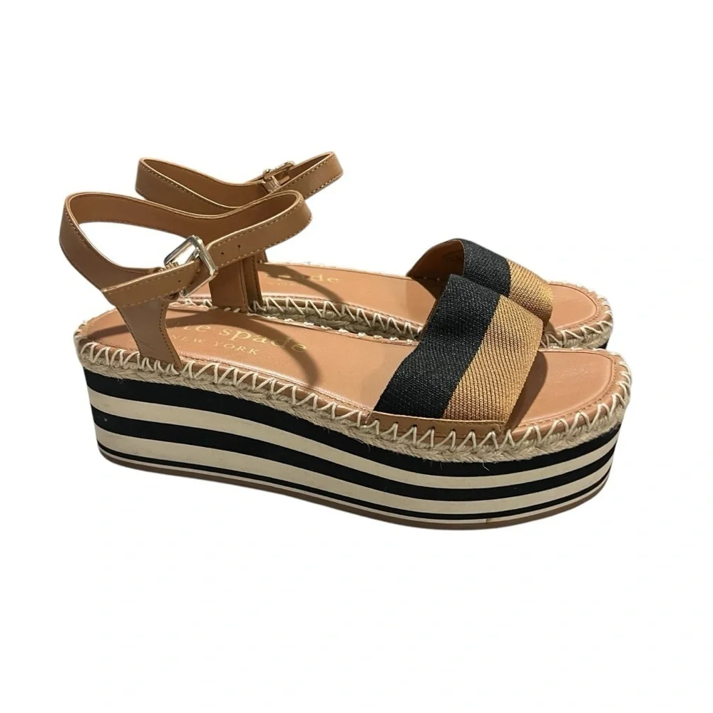 Kate Spade Picnic Platform Sandal Size 9 Ankle Strap Leather