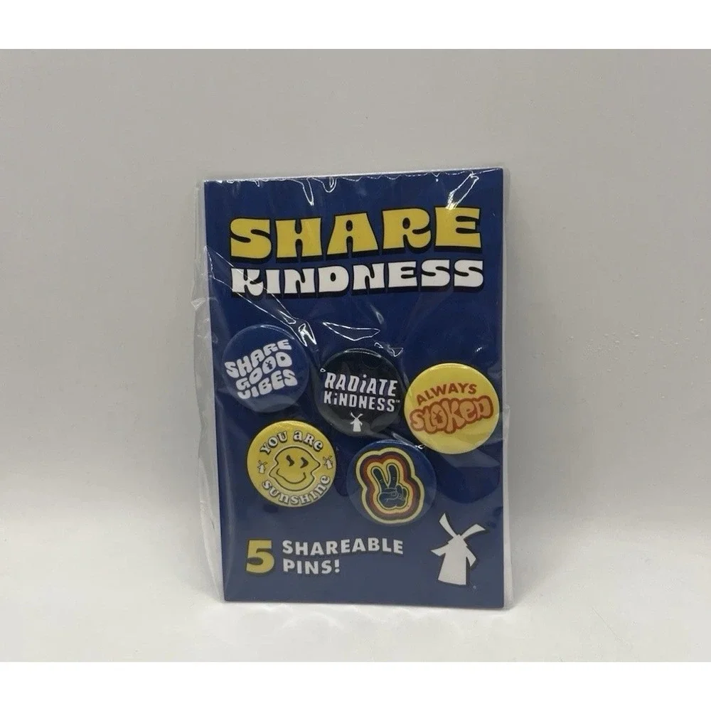 1 set of‎ five Dutch bros Luv share kindness pins buttons Pack 2026 February