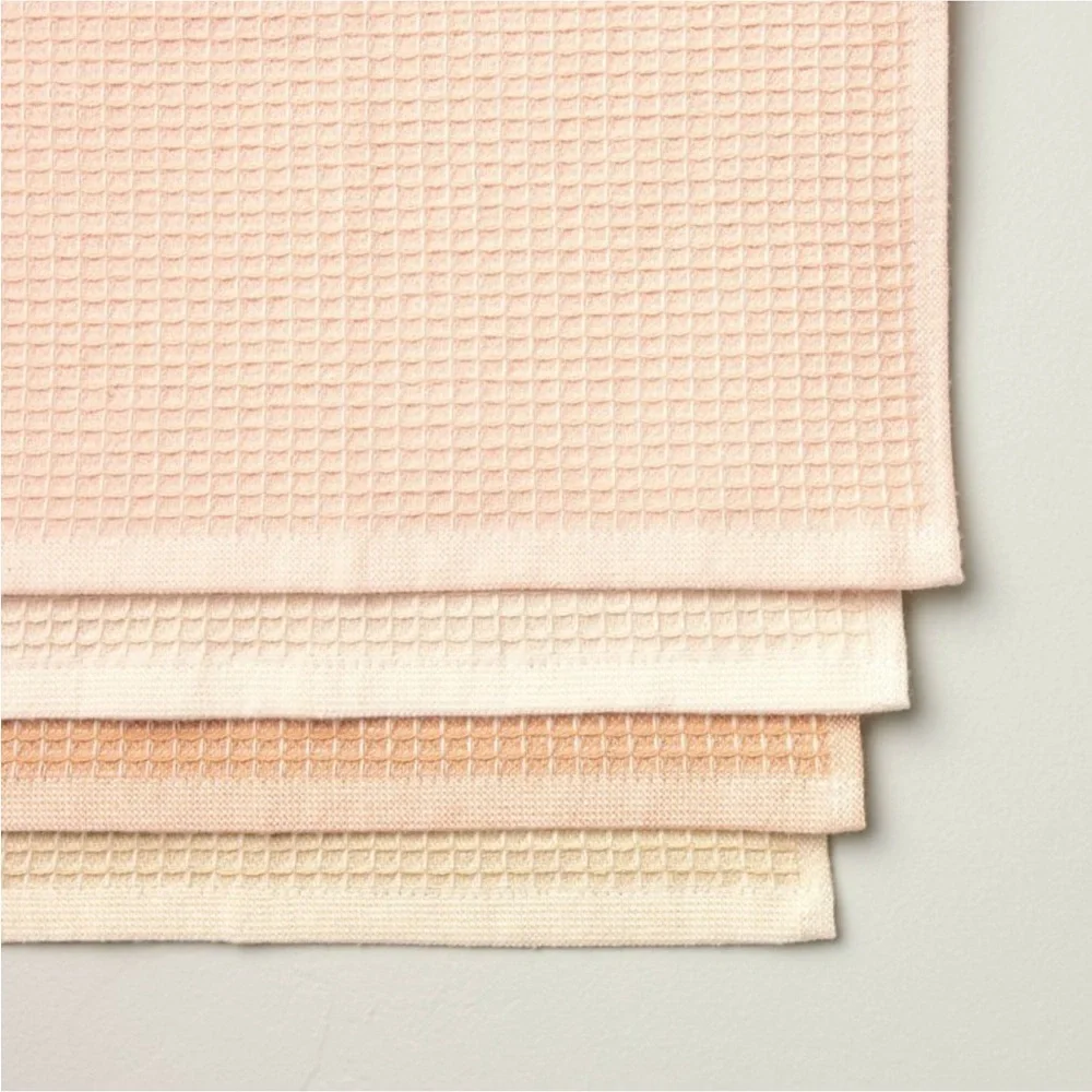 4-Pack Waffled Cotton Dishcloth Set Blush - Hearth & Hand™ with Magnolia