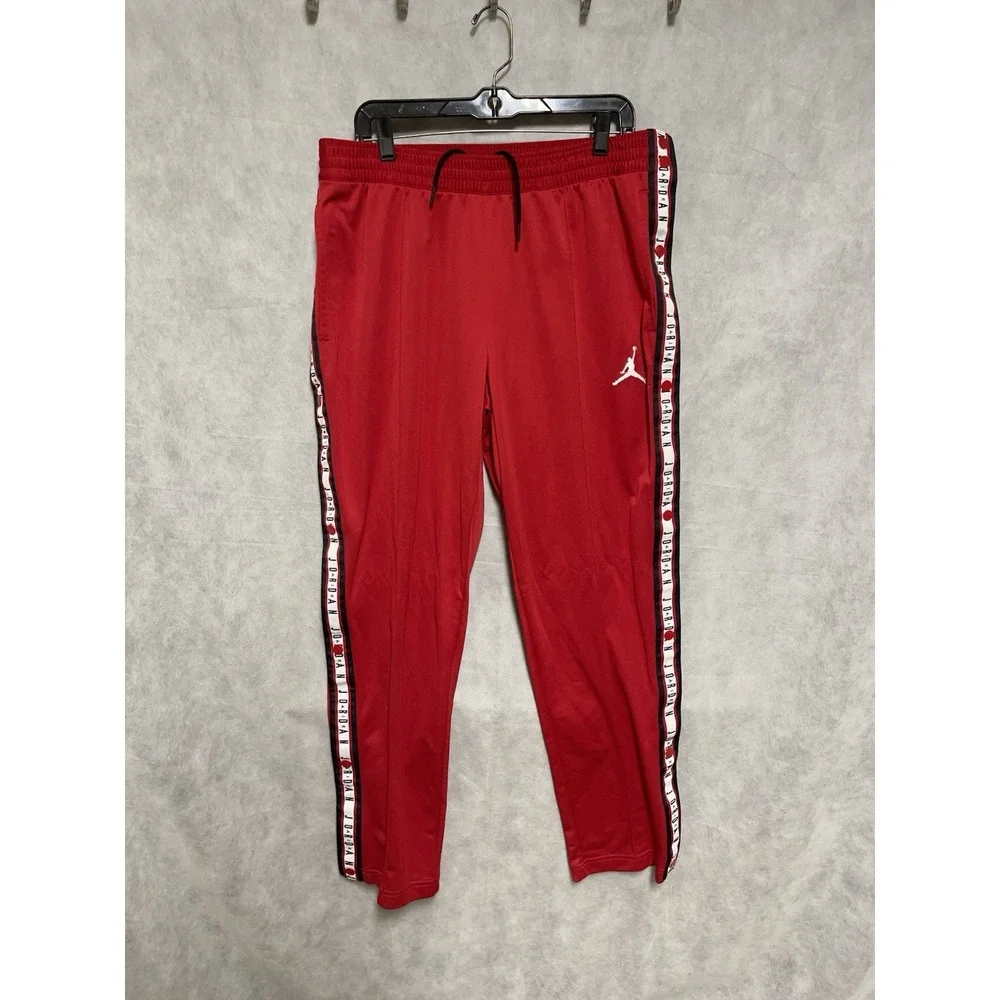 Nike Air Jordan Pants XL‎ Red Tear Away Snap Side Jumpman Track Dri Fit AJ1106
