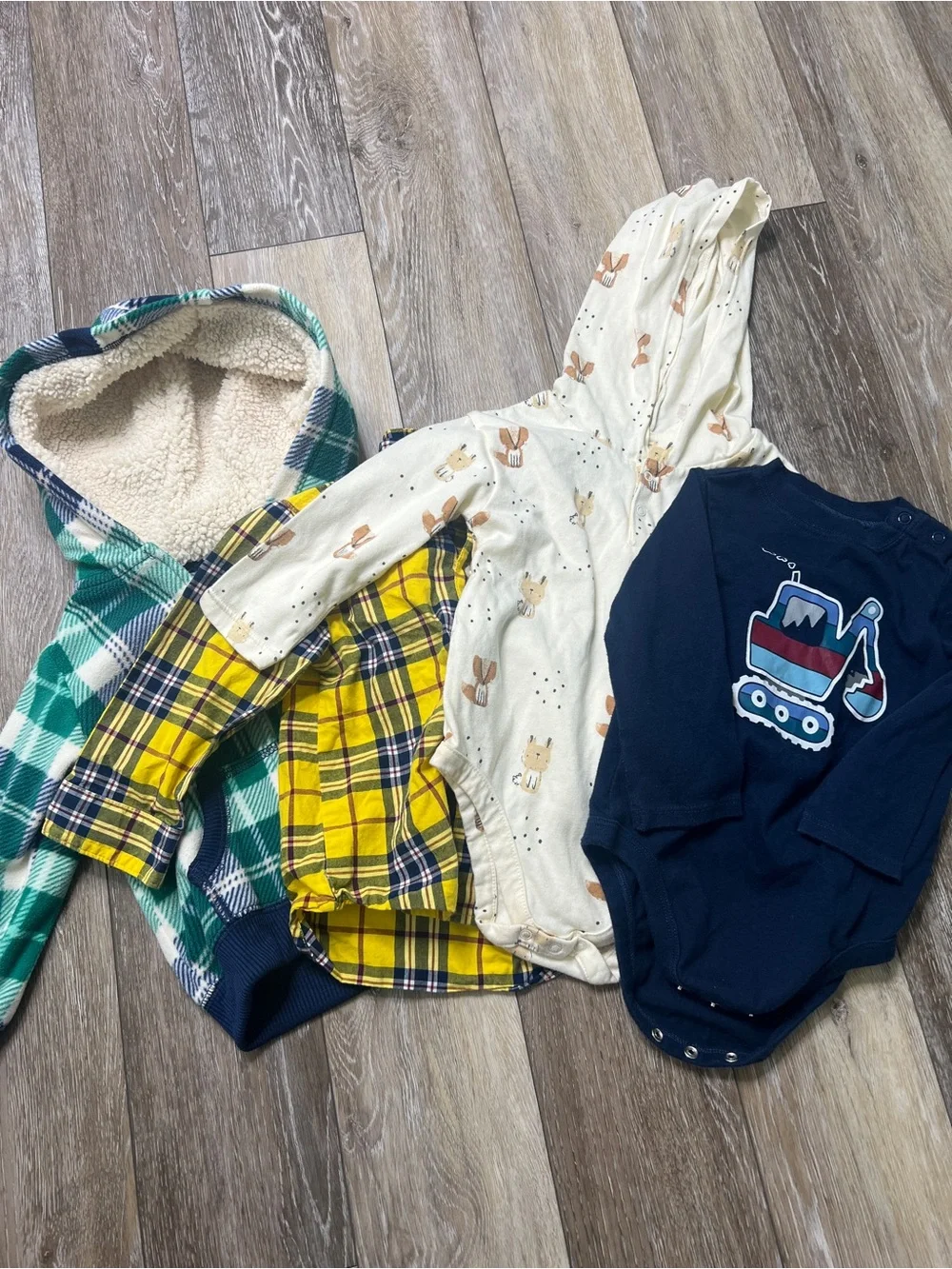 Bundle baby boy long sleeve bodysuit jacket top