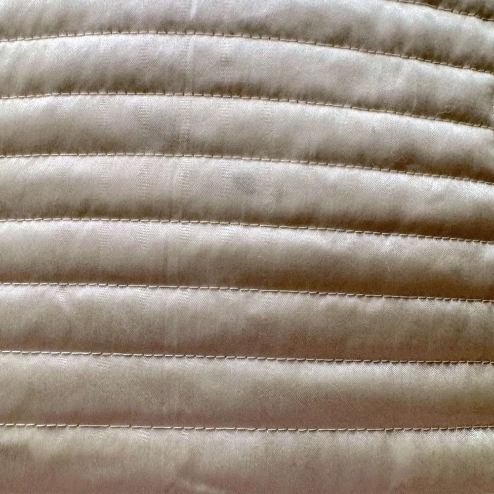 Serenta Quilted Satin Coverlet/Spread - Oversized - Gold