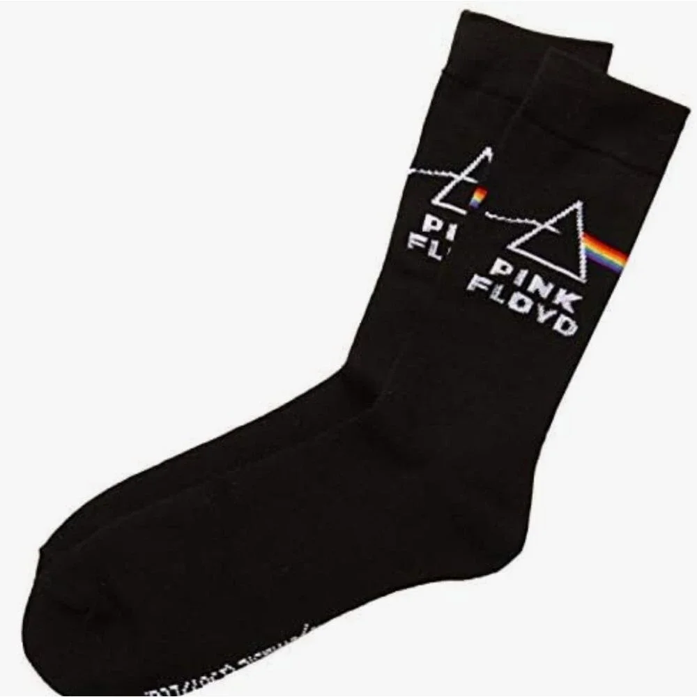 Pink Floyd Black Casual Crew Socks Iconic Design Dark side of the moon