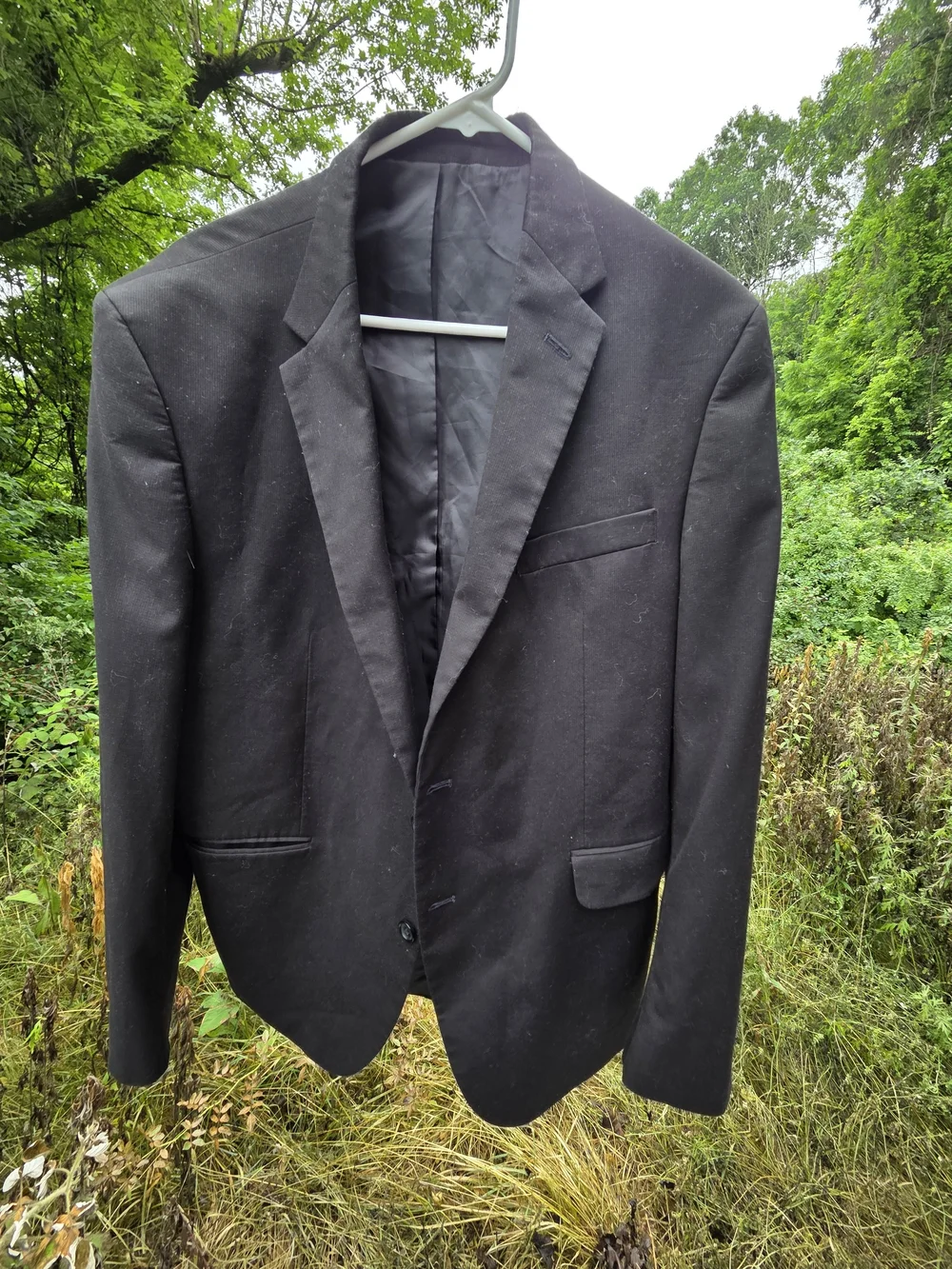 Dockers Men's Black Sport Coat Blazer Jacket Size 44R Two Button Classic