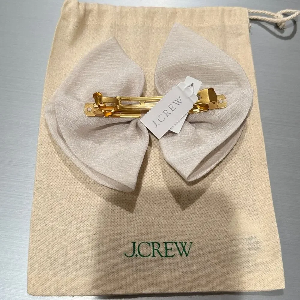 J. Crew Nautical charm bow hair clip barrette
