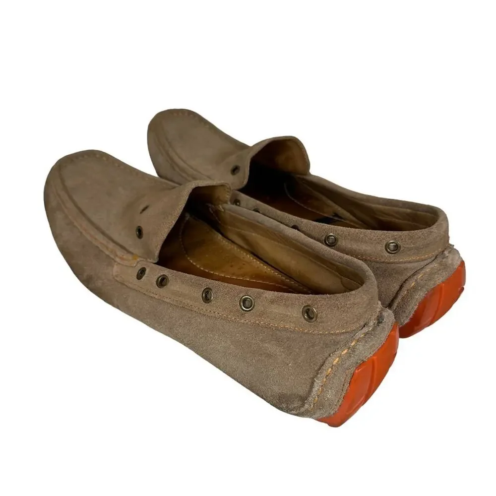 Nordstrom 1901 Sz: 14 Tan Suede Low Top Slip On Driving Moccasin Loafers M05711