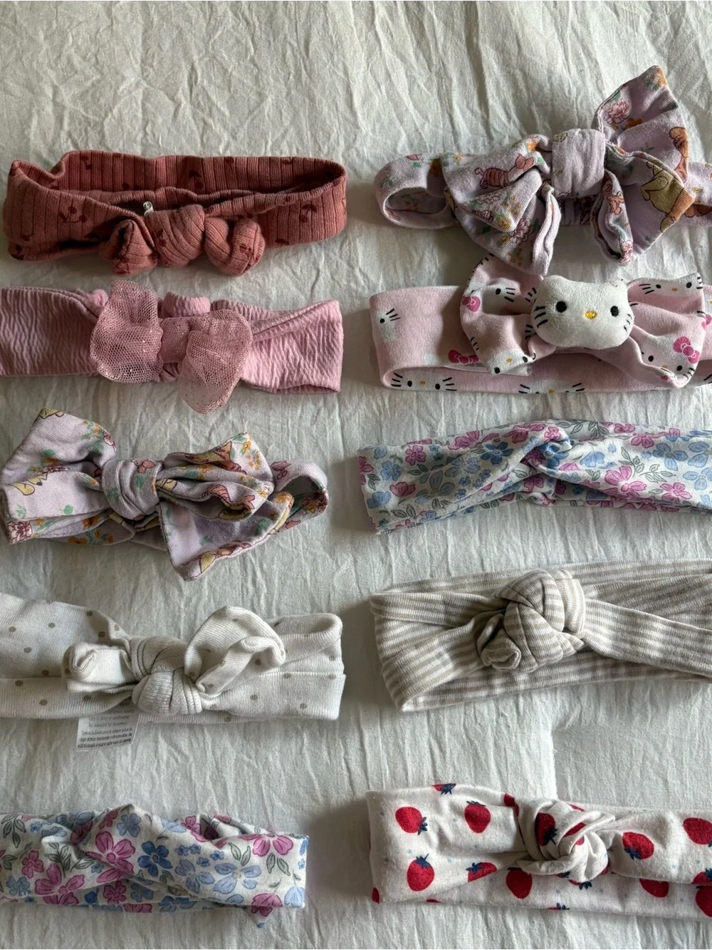 Set of Eight Baby Girl Head Bands (3-6 months)