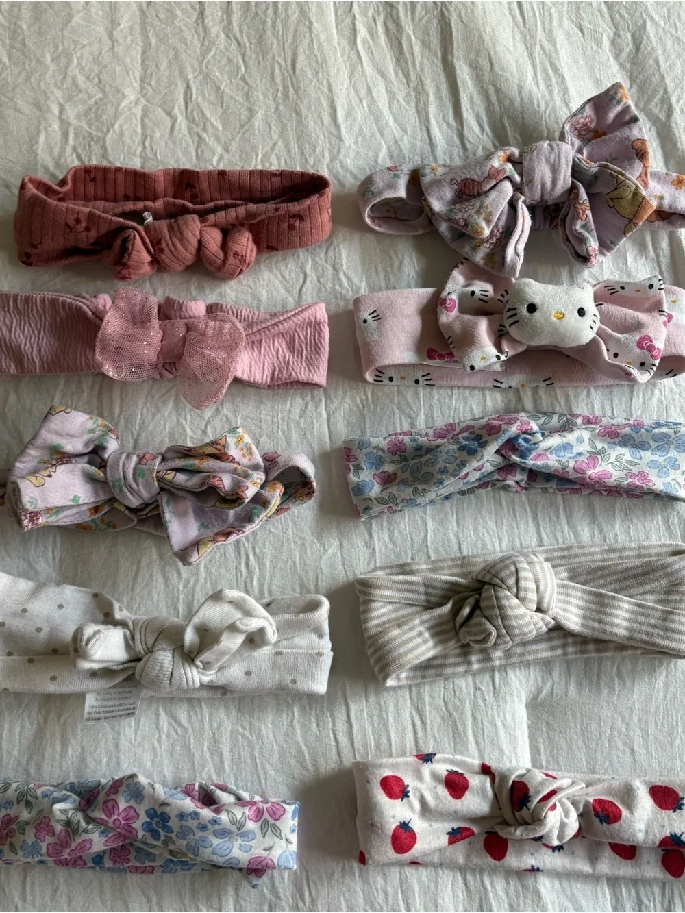 Set of Eight Baby Girl Head Bands (3-6 months)