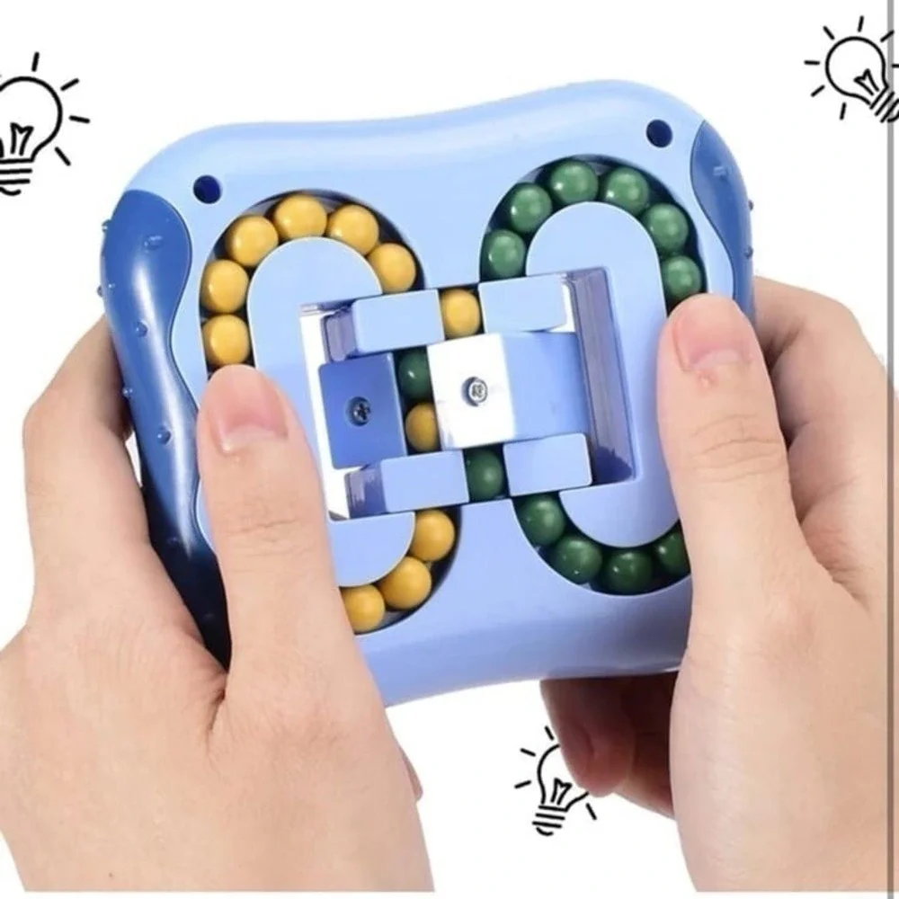 Magic Bean Rotating Cube Puzzle Fidget Toys Anti Stress Ball IQ Games Educationa