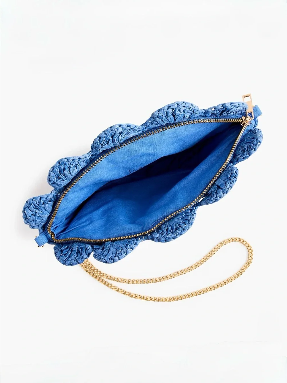 J. Crew Factory Woven Shell Clutch in Santorini. Brand new!