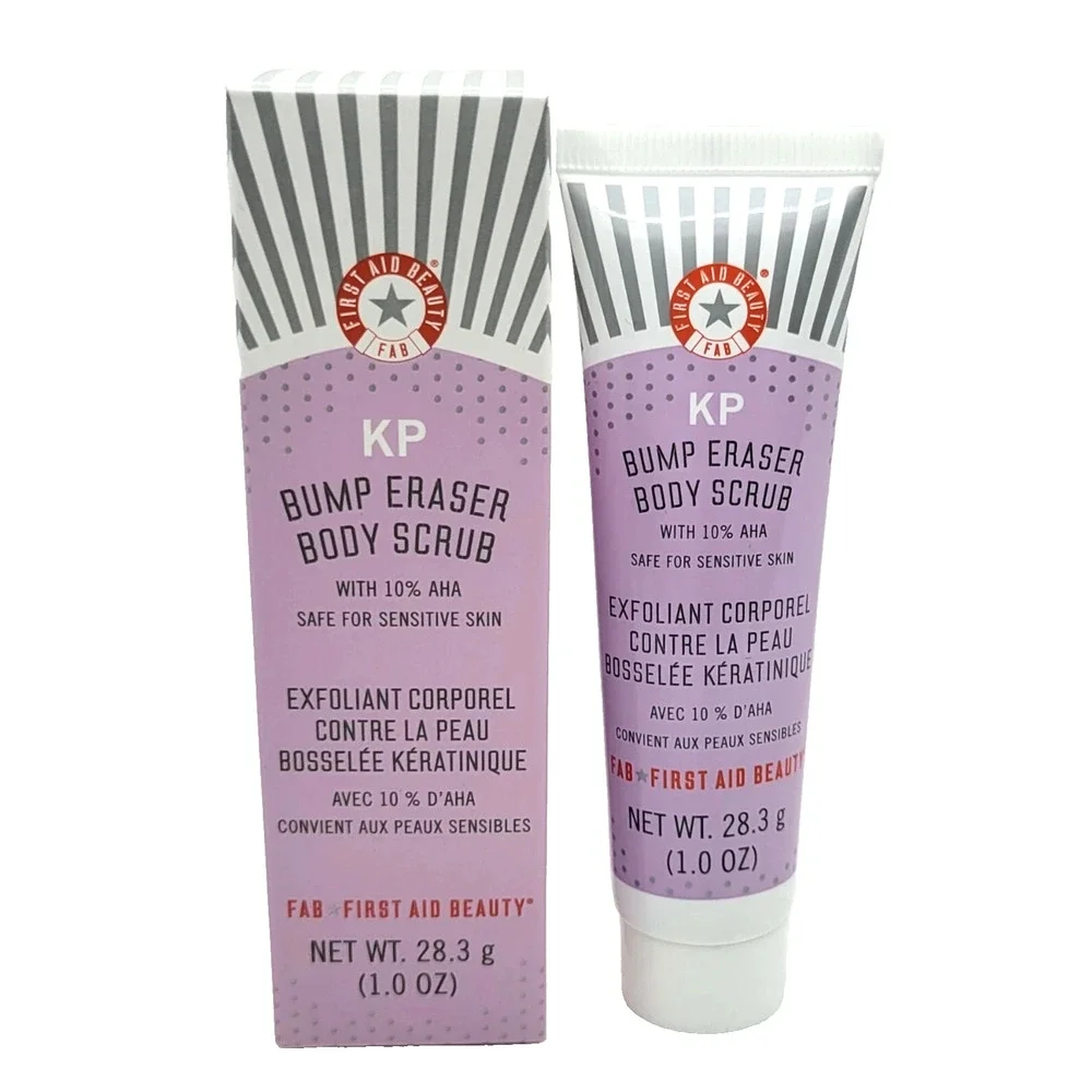 2-PACK First Aid Beauty KP Bump Eraser Body Scrub Exfoliant 10% AHA, 1oz Each