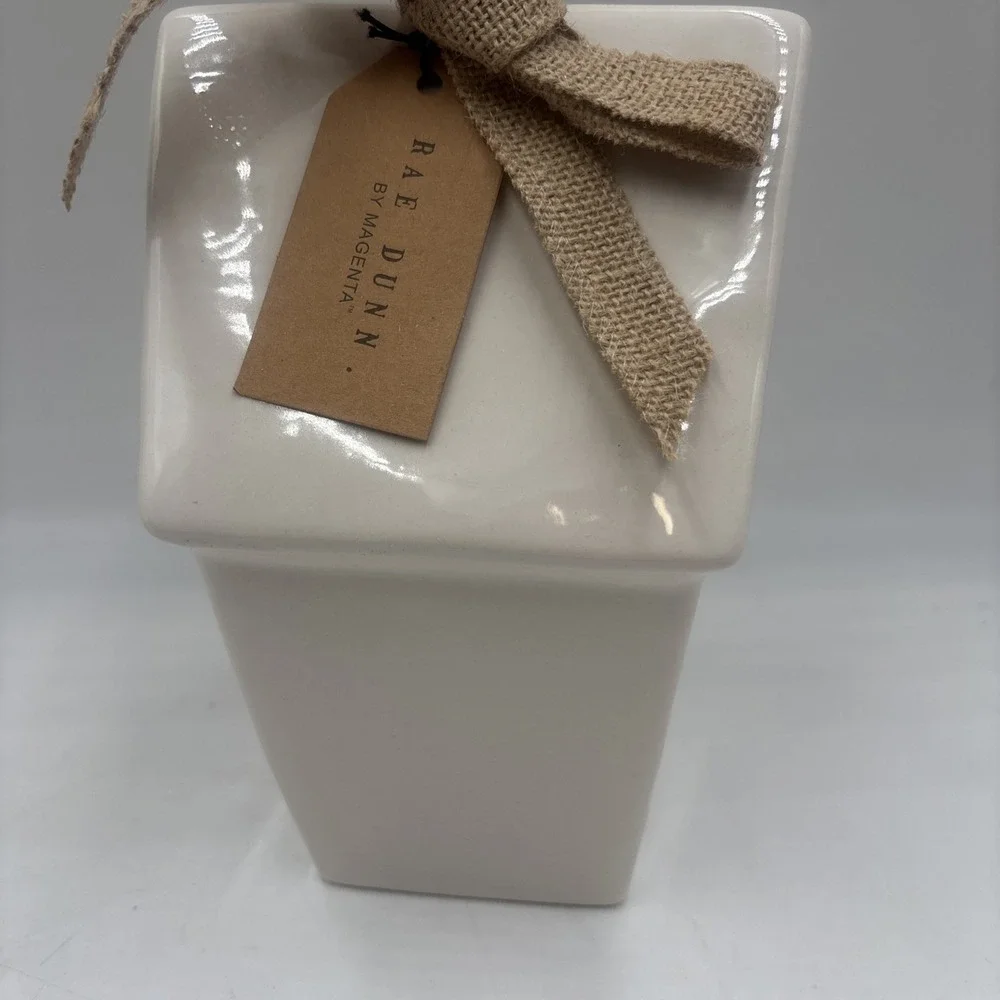 RAE DUNN White REST Ceramic BIRD HOUSE Nest SLANT ROOF Brand NEW ~ FREE SHIP!