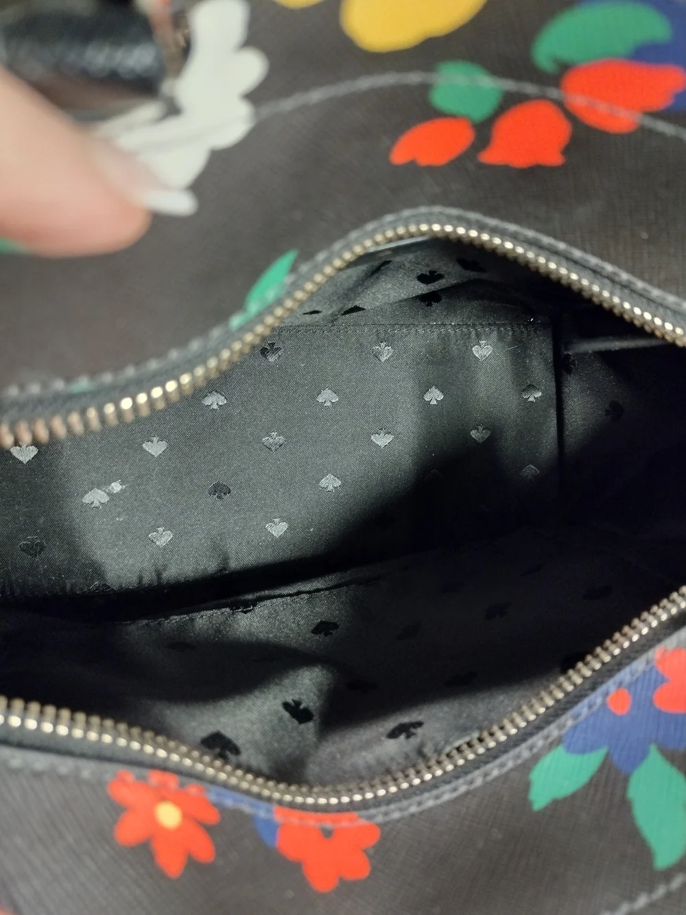 kate spade Black Floral Satchel