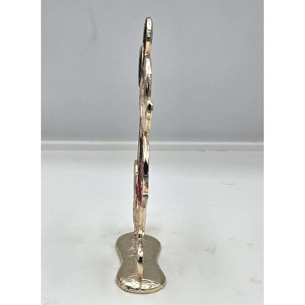 Vintage Mickey Mouse Earring Holder Stand Metal Enamel Walt Disney Productions