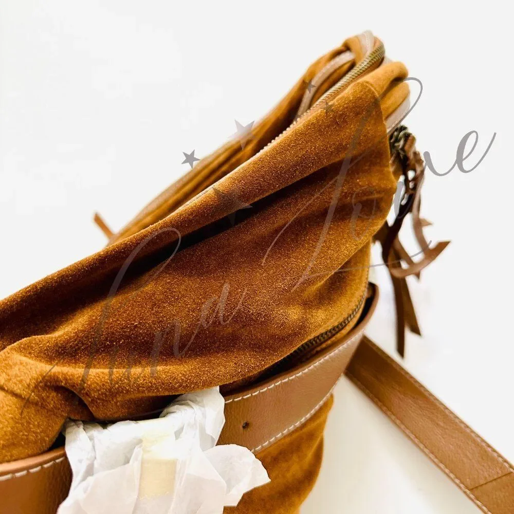 FREE PEOPLE We The Free Bexley Suede Backpack In Tan NWT