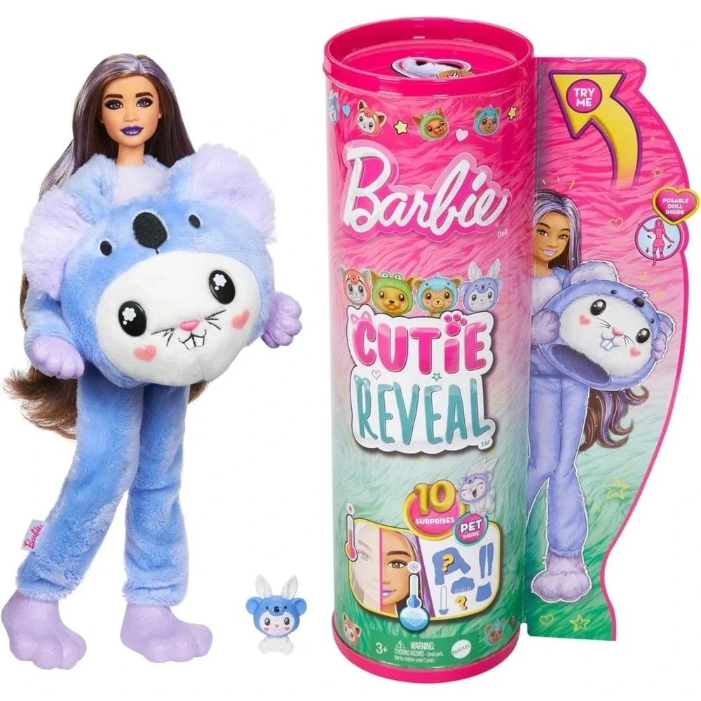 Barbie Cutie Reveal Doll Bunny Rabbit As a Koala and 10 Surprises