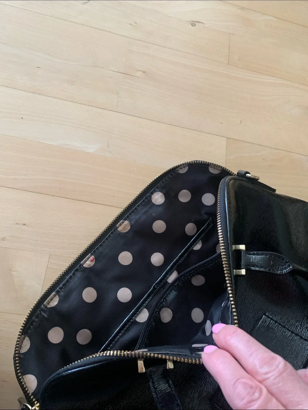 kate spade glossy black