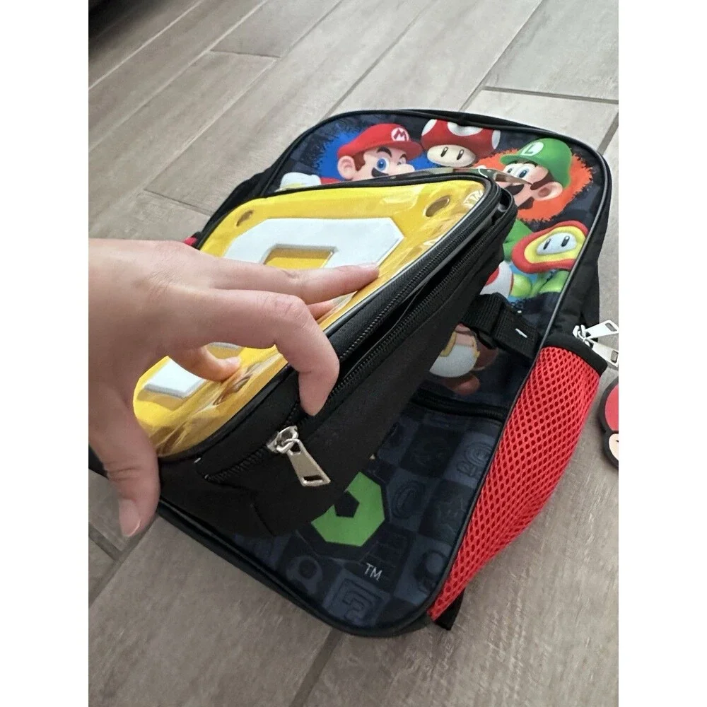 NEW 17” Super Mario Backpack and Lunch Box Kids Movie Retired Bag School