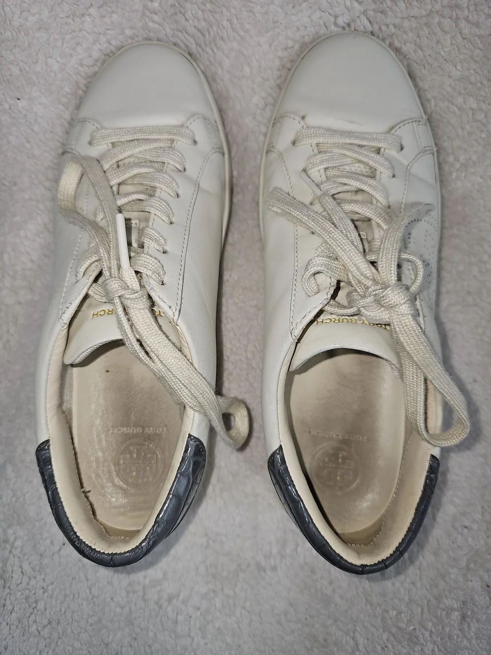 Tory Burch cream leather